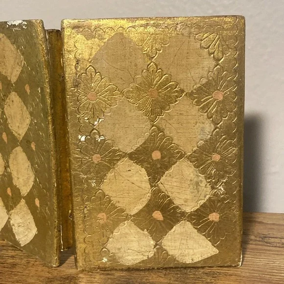 Antique Gold Gilt Florentine Wood Diptych Saint Francis Assisi A SIMPLE PRAYER - Picture 4 of 15